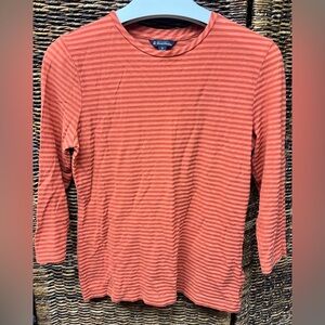 Brooks Brothers Orange Striped Shirt,‎ Womens Medium